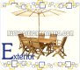  COMEDOR EXTERIOR CON SILLAS Y PARASOL  